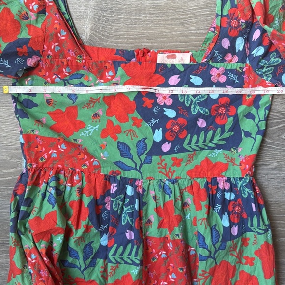 Carolina K Juvia Jumpsuit In Red Green Floral Tropical Large - Picture 11 of 13